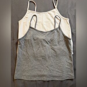 Wild Fable Gray and White Tank Tops